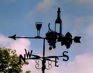 Wine and Grapes weather vane